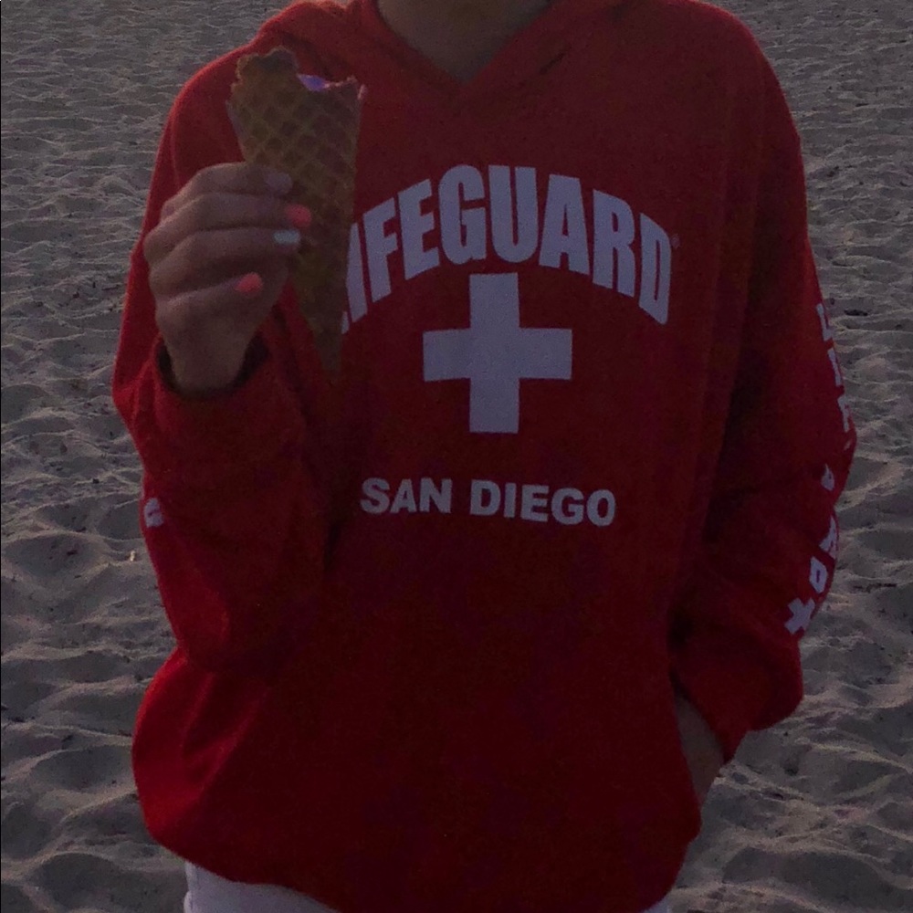 red san diego lifeguard hoodie
